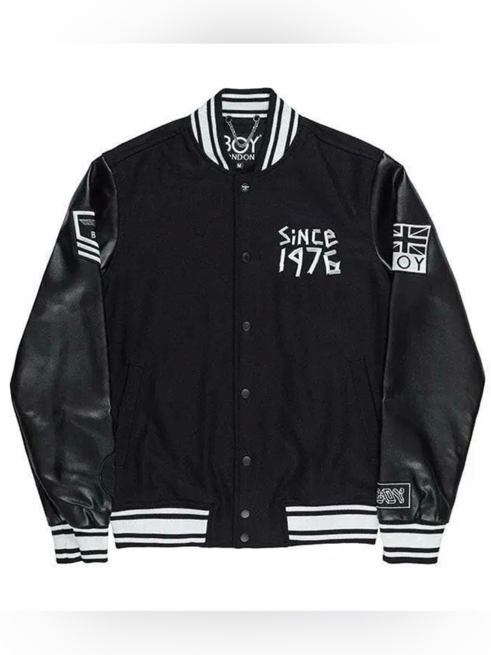 Boy London Black Varsity Jacket with White Accents